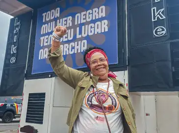 Brasília (DF), 25/11/2025 – Lindinalva Barbosa participa da marcha da mulheres negra na esplanada dos ministérios.
Foto: Daniella Almeida/Agência Brasil